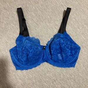 Freya Offbeat Side Support Blue Lace Bra